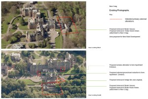 Aerial view of the boiler houses proposed to be demolished. Click to see full detail