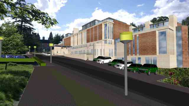 Burton viewed from inside the entrance to the site